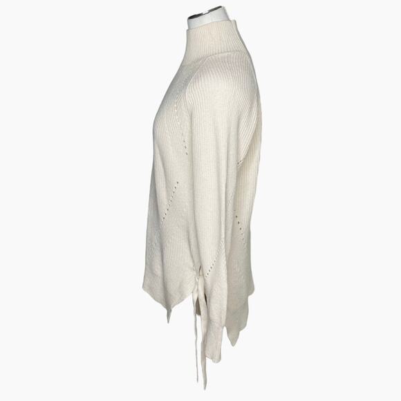 Rebecca Taylor Turtleneck Rib Knit Side Tie Sweater - Picture 5 of 10